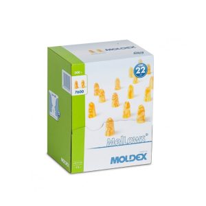 Moldex 7600 Mellows Disposable Ear Plugs - SNR 21 - Box 200 Pairs Wrapped