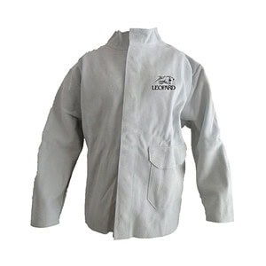 Leopard Chrome Leather Welding Jacket
