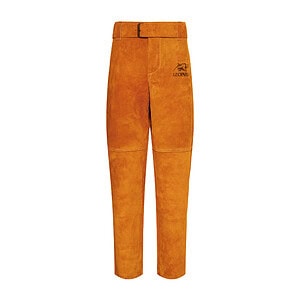Leopard Gold Leather Welding Trousers