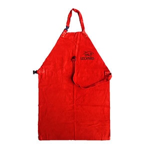 Leopard Red Leather Welding Apron